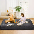 Convertible Bean Bag Chair Bed for Adults - Oversized Floor Mattress & Lounge Chair with Removable Washable Cover
