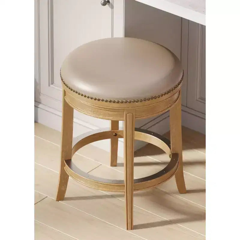 Tabouret de comptoir pivotant sans dossier en similicuir 27 po