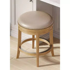 Tabouret de comptoir pivotant sans dossier en similicuir 27 po
