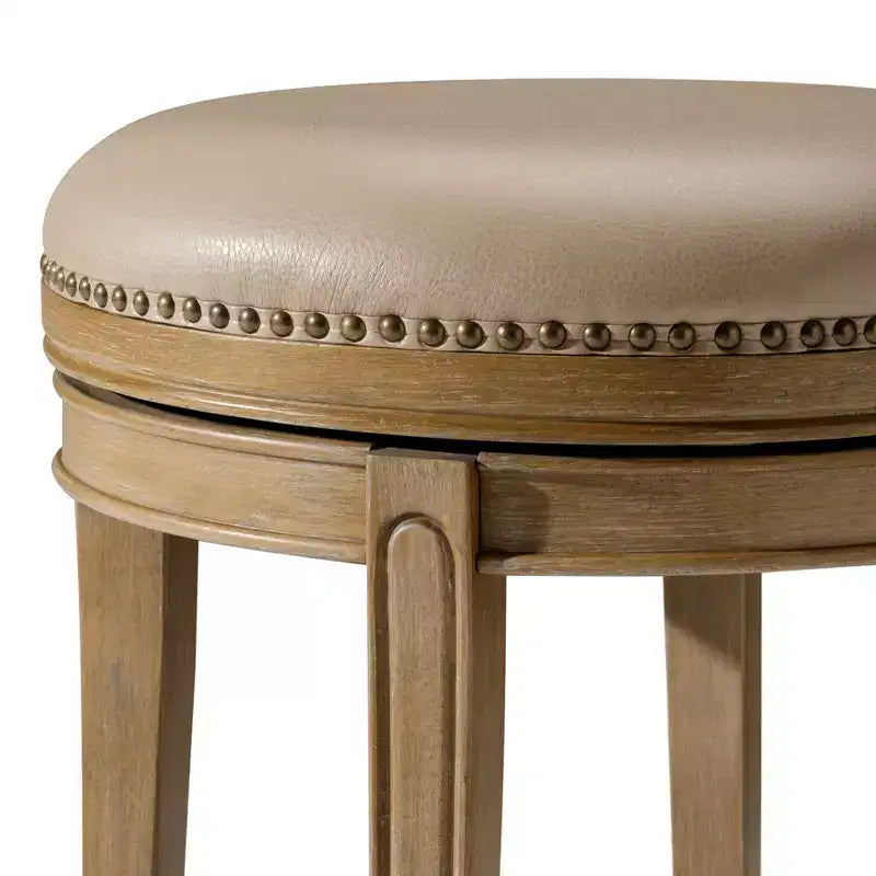Tabouret de comptoir pivotant sans dossier en similicuir 27 po