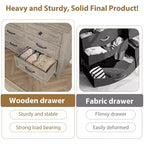 Commode à 6 tiroirs pour chambre à coucher, commode de rangement autonome de 120 cm de large pour salon, entrée, organisation de placard