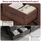 Commode à 6 tiroirs pour chambre à coucher, commode de rangement autonome de 120 cm de large pour salon, entrée, organisation de placard