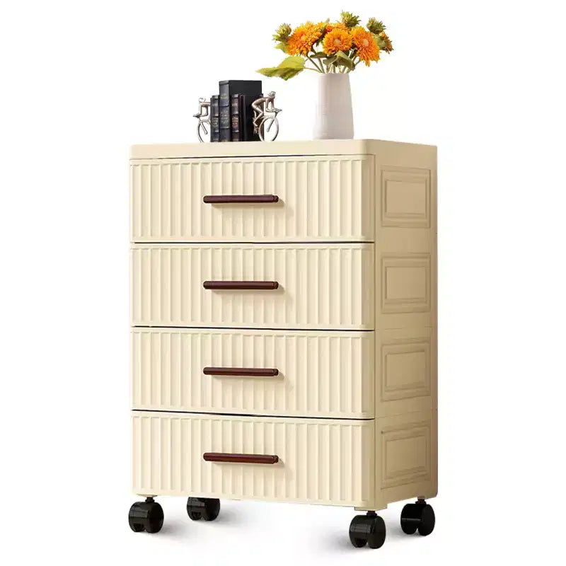 Boîte de rangement en plastique à roulettes, Boîte de rangement pratique à 5 tiroirs, Boîtes de rangement pour chambre à coucher, salon, bureau