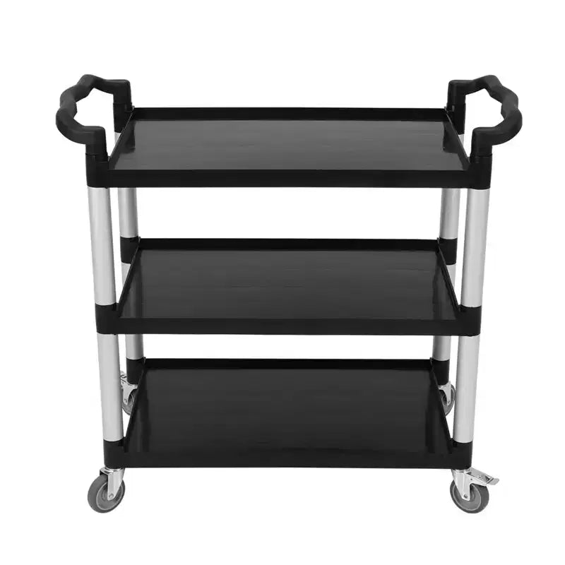 3-Shelf Rolling Utility Cart, Service Cart Push Cart 500 Lbs
