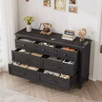 Commode 4 Tiroirs pour Chambre à Coucher, Commode de Rangement Autonome de 54 Pouces de Large, Meuble de Rangement en Bois pour Salon, Chambre, Bureau