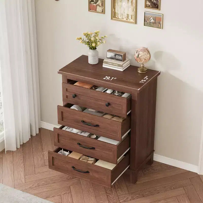 Commode 7 Tiroirs pour Chambre à Coucher, Commode de Rangement Autonome de 54 Pouces de Large, Meuble de Rangement en Bois pour Salon, Chambre, Bureau
