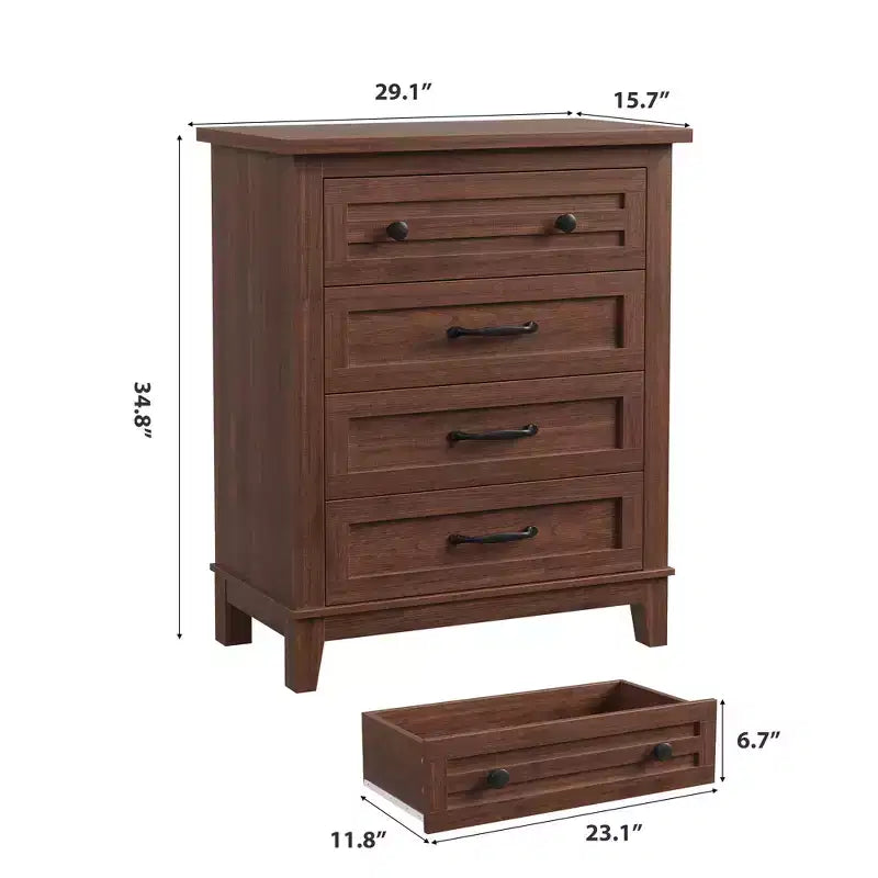 Commode 7 Tiroirs pour Chambre à Coucher, Commode de Rangement Autonome de 54 Pouces de Large, Meuble de Rangement en Bois pour Salon, Chambre, Bureau