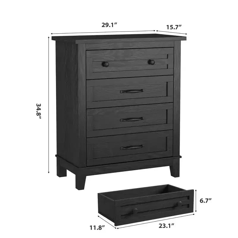 Commode 7 Tiroirs pour Chambre à Coucher, Commode de Rangement Autonome de 54 Pouces de Large, Meuble de Rangement en Bois pour Salon, Chambre, Bureau