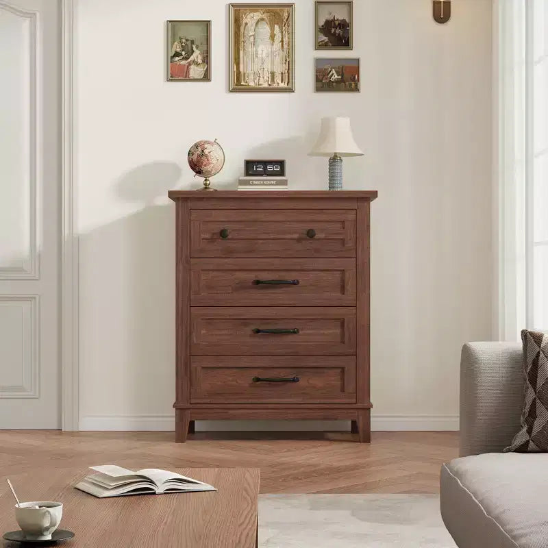 Commode 7 Tiroirs pour Chambre à Coucher, Commode de Rangement Autonome de 54 Pouces de Large, Meuble de Rangement en Bois pour Salon, Chambre, Bureau