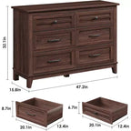 Commode 4 Tiroirs pour Chambre à Coucher, Commode de Rangement Autonome de 54 Pouces de Large, Meuble de Rangement en Bois pour Salon, Chambre, Bureau