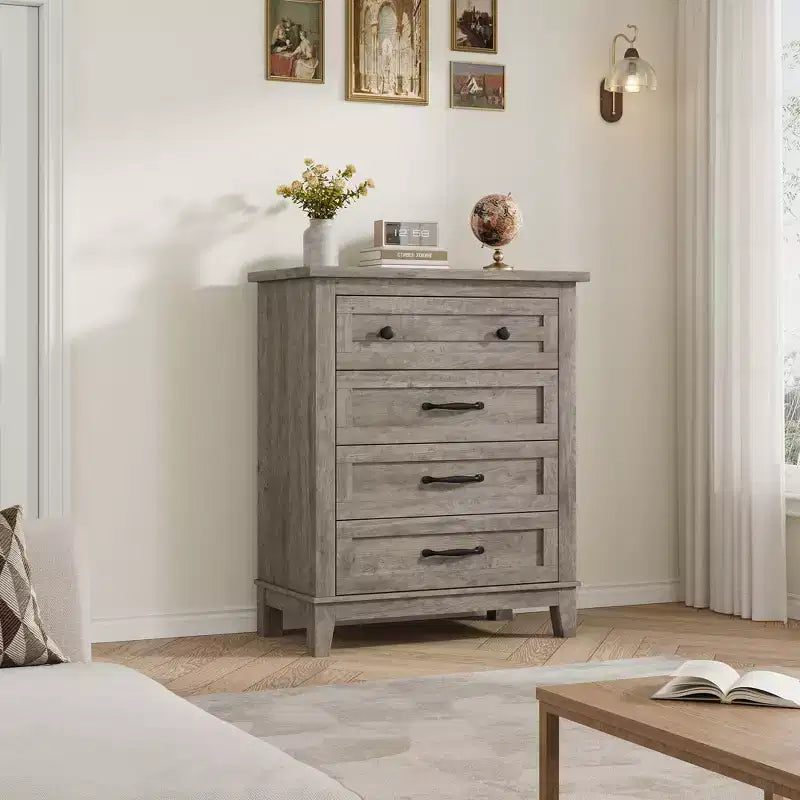 Commode 7 Tiroirs pour Chambre à Coucher, Commode de Rangement Autonome de 54 Pouces de Large, Meuble de Rangement en Bois pour Salon, Chambre, Bureau