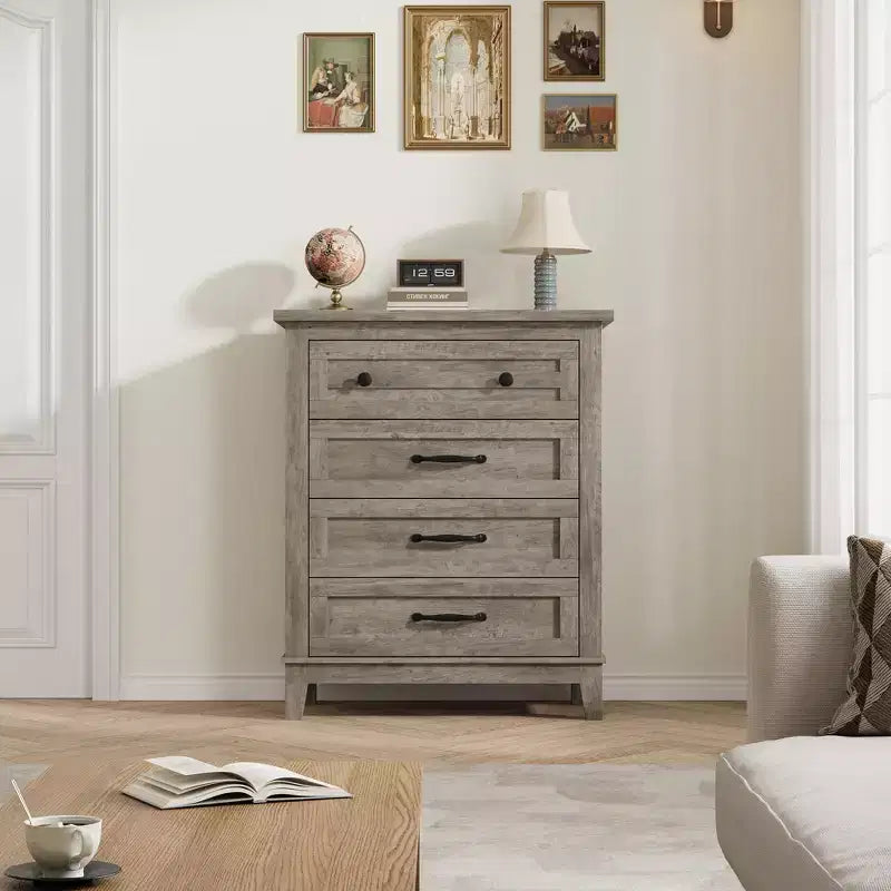 Commode 7 Tiroirs pour Chambre à Coucher, Commode de Rangement Autonome de 54 Pouces de Large, Meuble de Rangement en Bois pour Salon, Chambre, Bureau
