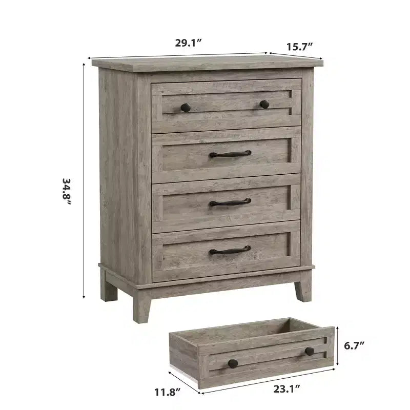 Commode 7 Tiroirs pour Chambre à Coucher, Commode de Rangement Autonome de 54 Pouces de Large, Meuble de Rangement en Bois pour Salon, Chambre, Bureau