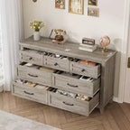Commode 4 Tiroirs pour Chambre à Coucher, Commode de Rangement Autonome de 54 Pouces de Large, Meuble de Rangement en Bois pour Salon, Chambre, Bureau