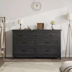 Commode 4 Tiroirs pour Chambre à Coucher, Commode de Rangement Autonome de 54 Pouces de Large, Meuble de Rangement en Bois pour Salon, Chambre, Bureau