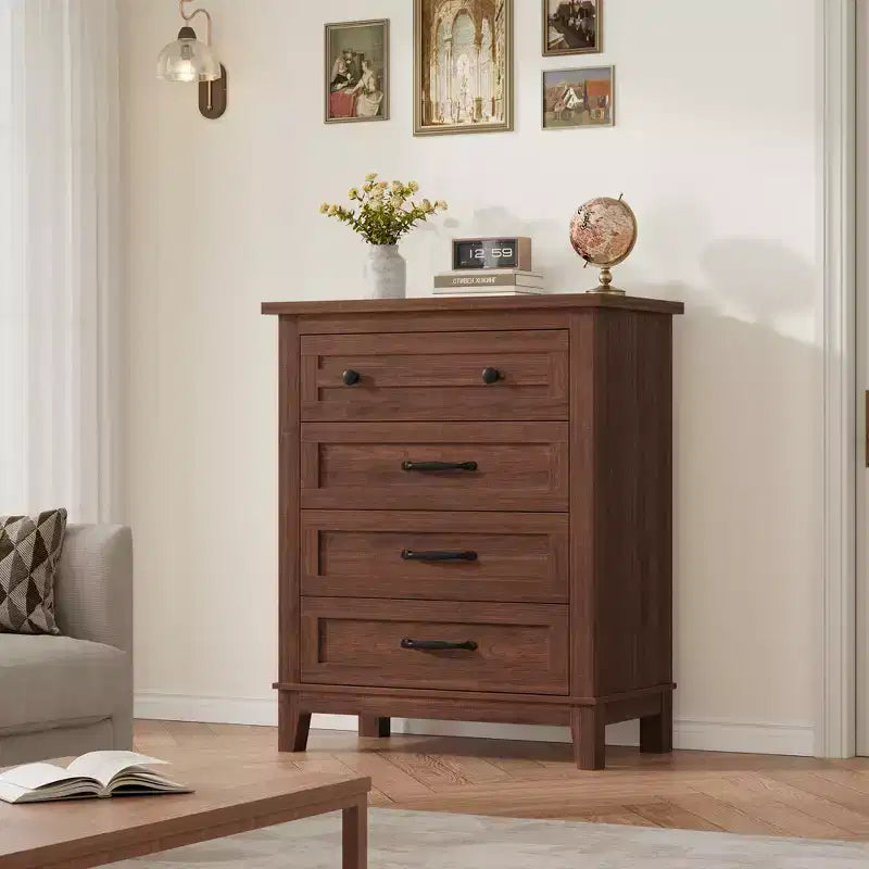 Commode 7 Tiroirs pour Chambre à Coucher, Commode de Rangement Autonome de 54 Pouces de Large, Meuble de Rangement en Bois pour Salon, Chambre, Bureau