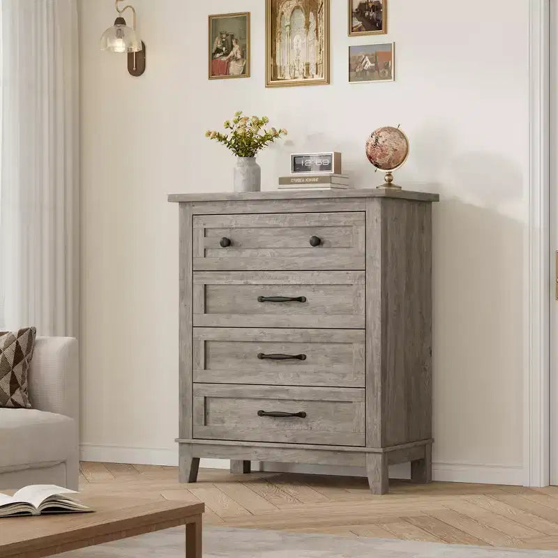 Commode 7 Tiroirs pour Chambre à Coucher, Commode de Rangement Autonome de 54 Pouces de Large, Meuble de Rangement en Bois pour Salon, Chambre, Bureau