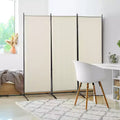 MAYEERTY 3 Panel Room Divider Indoor Privacy Screen for Home Beige 99.5x71.75x19.75