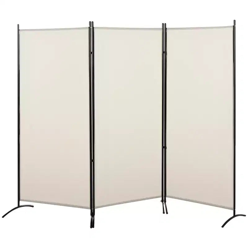 Séparateur de pièce à 3 panneaux, paravent intérieur pour la maison, beige, 99,5x71,75x19,75