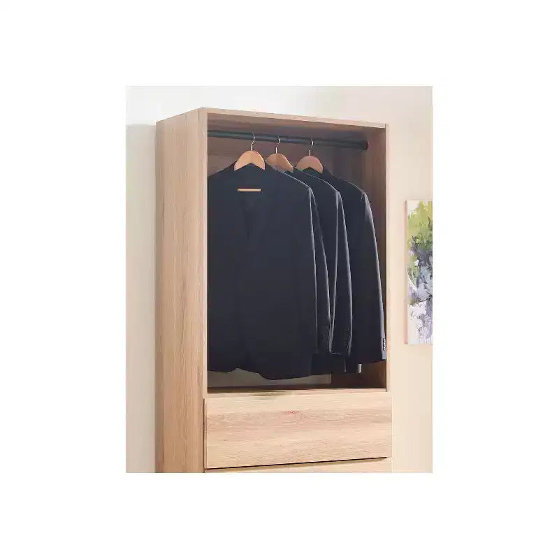 Placard-penderie en bois de 32 po avec quatre tiroirs