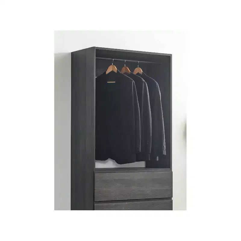 Placard-penderie en bois de 32 po avec quatre tiroirs