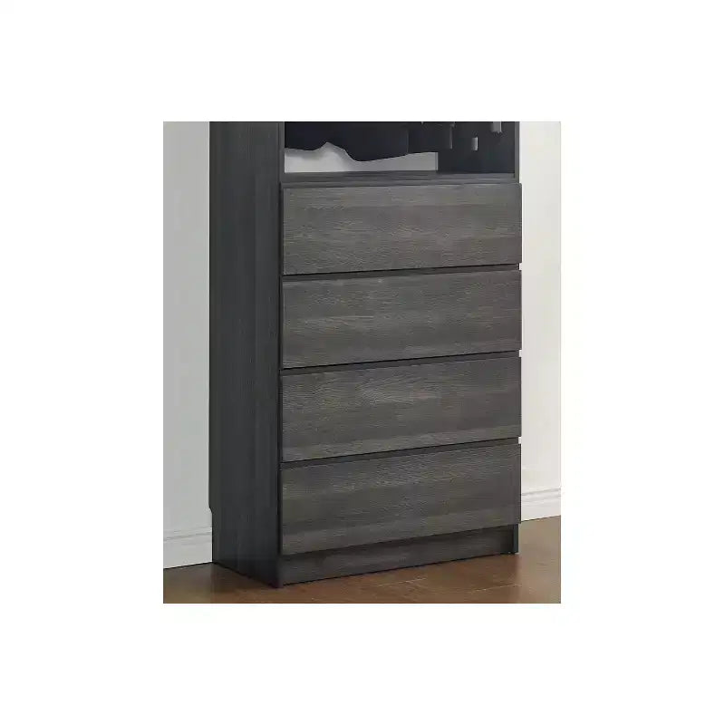 Placard-penderie en bois de 32 po avec quatre tiroirs