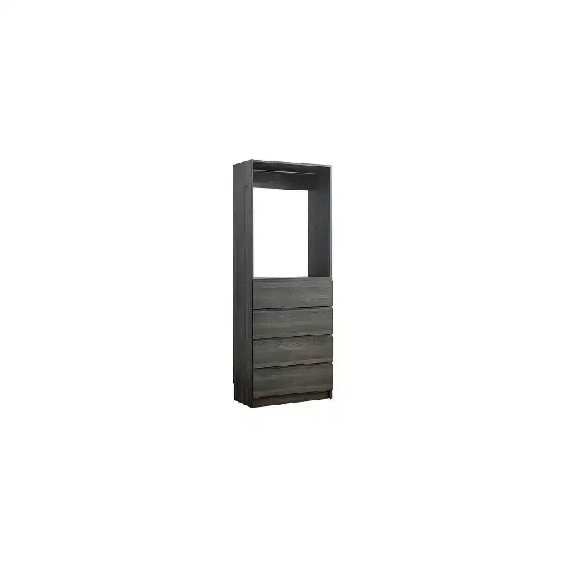 HomeStock Prosper 32 Wood Walk-in Closet with Four Drawers