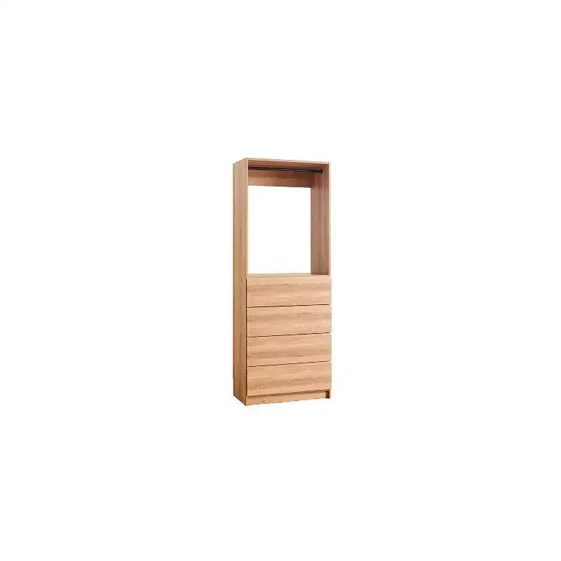 Placard-penderie en bois de 32 po avec quatre tiroirs