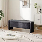 TUYOHW Large Versatile Storage Ottoman Bench: Spacious, Durable, and Stylish for Any Room, Gray