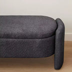 Grand banc de rangement ottoman polyvalent : spacieux, durable et élégant pour n'importe quelle pièce, gris
