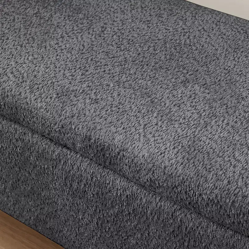 Grand banc de rangement ottoman polyvalent : spacieux, durable et élégant pour n'importe quelle pièce, gris