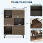Meuble de rangement en bois à trois couches, organisateur durable en panneaux de particules avec étagères multicouches, design compact pour le bureau ou la maison