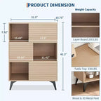 Meuble de rangement en bois à trois couches, organisateur durable en panneaux de particules avec étagères multicouches, design compact pour le bureau ou la maison