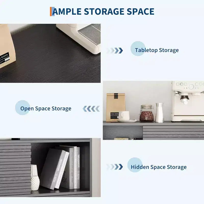 Meuble de rangement en bois à trois couches, organisateur durable en panneaux de particules avec étagères multicouches, design compact pour le bureau ou la maison