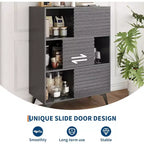 Meuble de rangement en bois à trois couches, organisateur durable en panneaux de particules avec étagères multicouches, design compact pour le bureau ou la maison