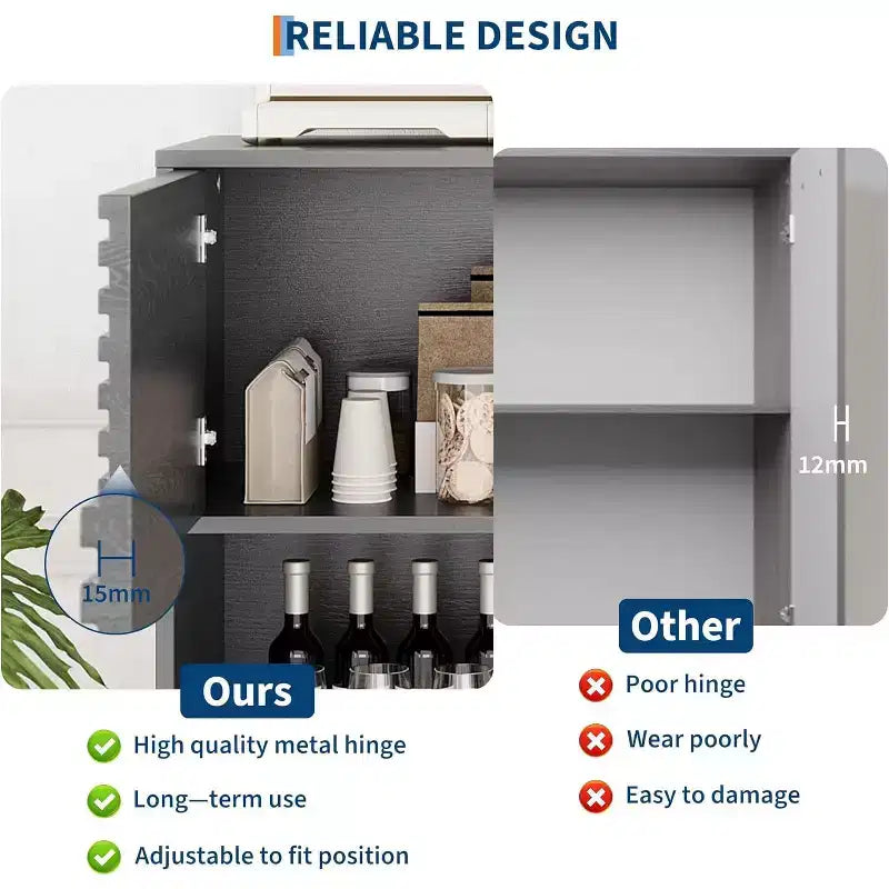 Meuble de rangement en bois à trois couches, organisateur durable en panneaux de particules avec étagères multicouches, design compact pour le bureau ou la maison