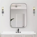 PexFix 36 x 24 Bathroom Cabinet with Mirror Stainless Steel Frame and 2 Adjustable Shelves Wall Medicine Cabinets Mirrors Rectangle Recessed Black