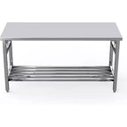 Table de préparation pliante commerciale en acier inoxydable NSF de 60 pouces avec étagère inférieure réglable pour cuisine et travail