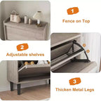 Meuble à chaussures 3 tiroirs basculants, Organisateur de rangement pour chaussures d'entrée moderne, Espace réglable