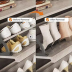 Meuble à chaussures 3 tiroirs basculants, Organisateur de rangement pour chaussures d'entrée moderne, Espace réglable