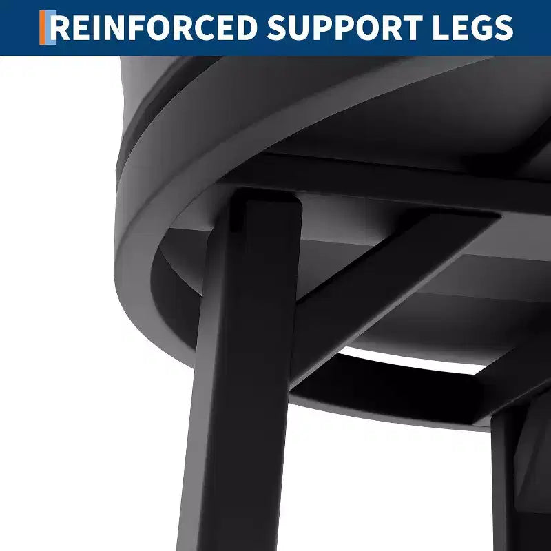 Lot de 4 tabourets de bar modernes pivotants, hauteur de comptoir de 78 cm, avec repose-pieds, assise en cuir PU et cadre métallique robuste
