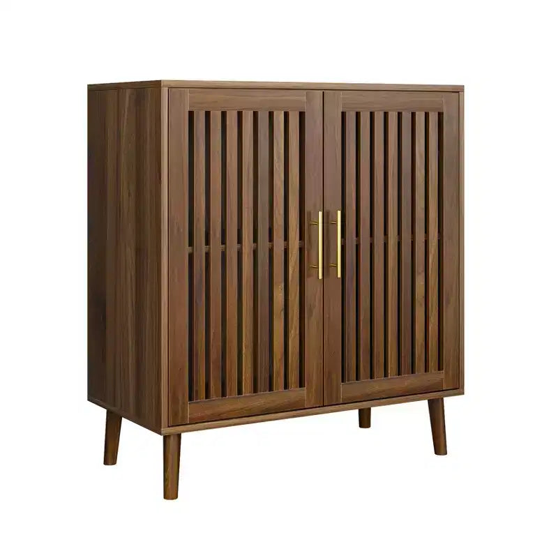 CLIHOME Sideboard Buffet Cabinet with Storage, Farmhouse Buffet Cabinet with Louvered Doors, Wood Coffee Bar Storage Cabinet