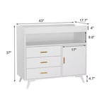 Commode à langer pour bébés, commode à langer 3 tiroirs avec matelas à langer amovible, commode avec plateau à langer, commode pour chambre de bébé