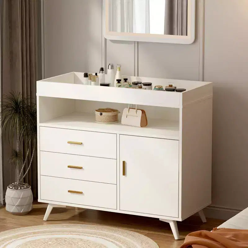 Commode à langer pour bébés, commode à langer 3 tiroirs avec matelas à langer amovible, commode avec plateau à langer, commode pour chambre de bébé