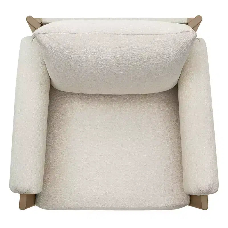 Fauteuil d'appoint rembourré moderne avec pieds en bois