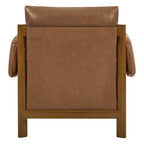Fauteuil d'appoint rembourré moderne avec pieds en bois