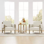 Fauteuil d'appoint rembourré moderne avec pieds en bois