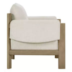 Fauteuil d'appoint rembourré moderne avec pieds en bois
