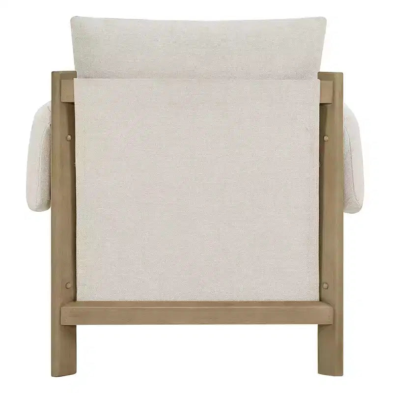 Fauteuil d'appoint rembourré moderne avec pieds en bois