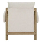 Fauteuil d'appoint rembourré moderne avec pieds en bois